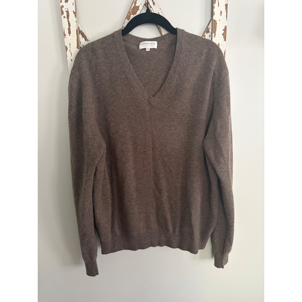 Lorenzo Uomo Tribeca V-neck sweater cashmere and merino wool blend‎ size medium